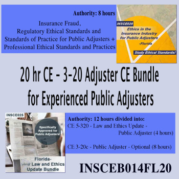 20 hr CE - 3-20  CE Bundle for Experienced Public Adjusters